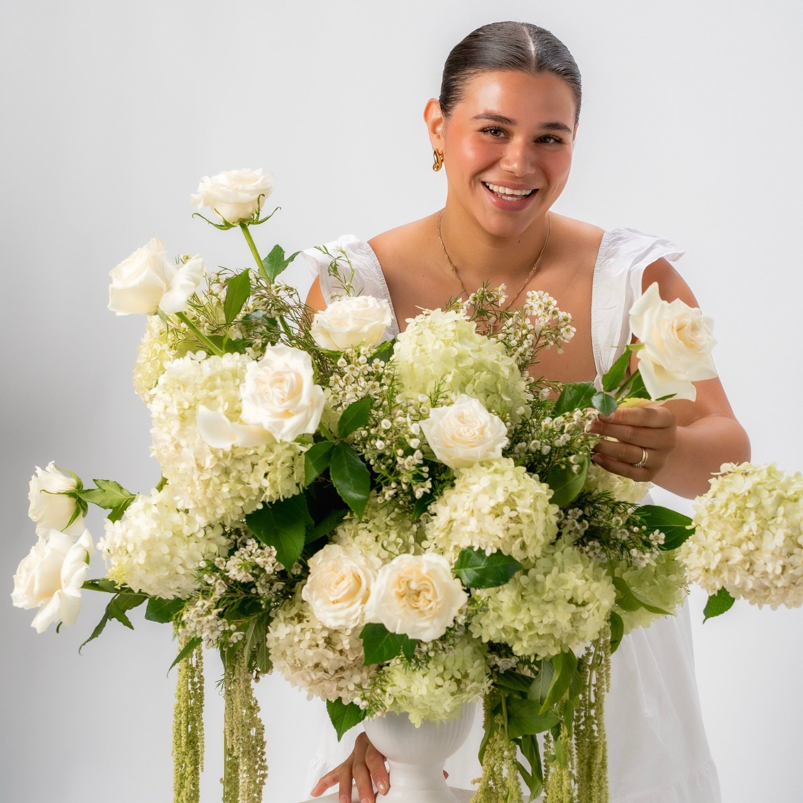 Sara, founder of Blooms by Sara, floral event designer based in Springfield MA